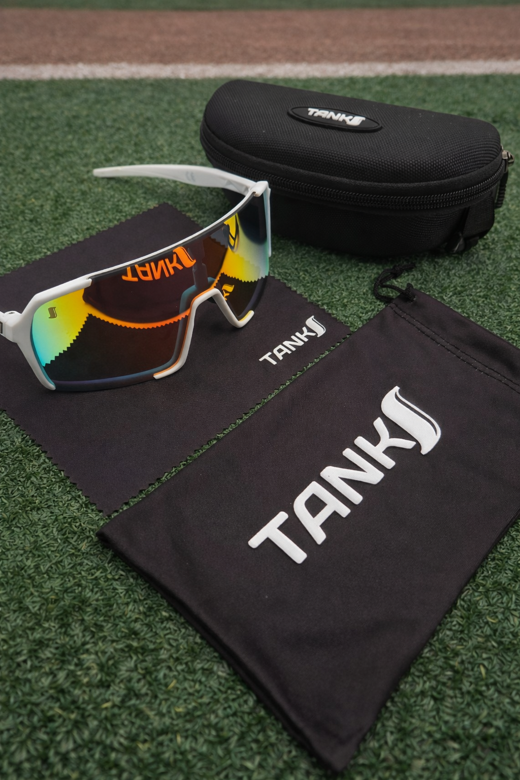 TankS Big Fly Baseball Sport Glasses - Polycarbonate Lens - Flex Frame - Adult