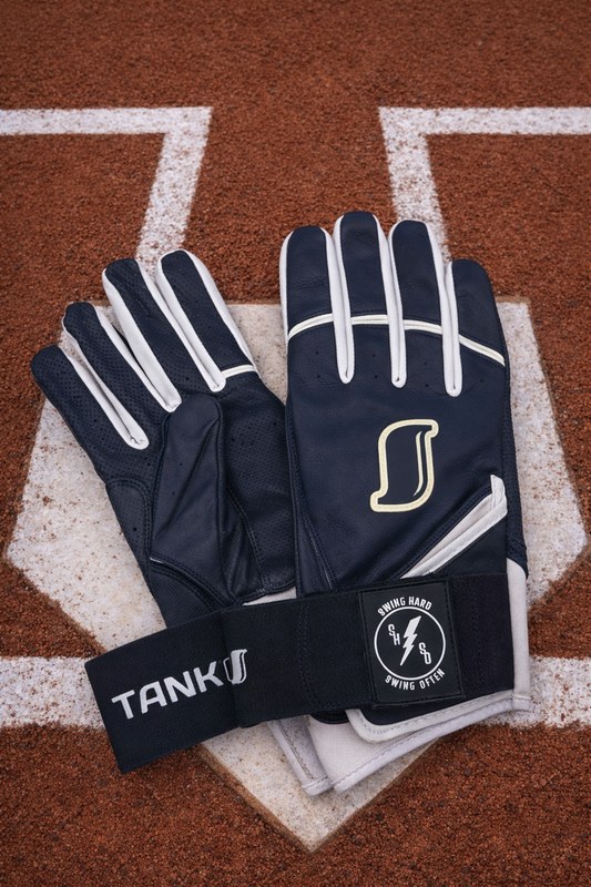 TankS Classic Gamer Baseball Batting Gloves - Wrap Cuff - Cabretta Leather - Adult