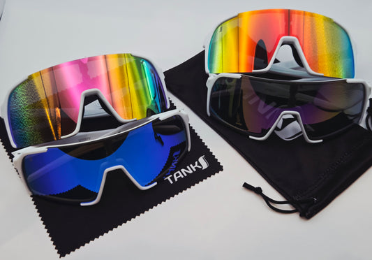 TankS Big Fly Baseball Sport Glasses - Polycarbonate Lens - Flex Frame - Adult